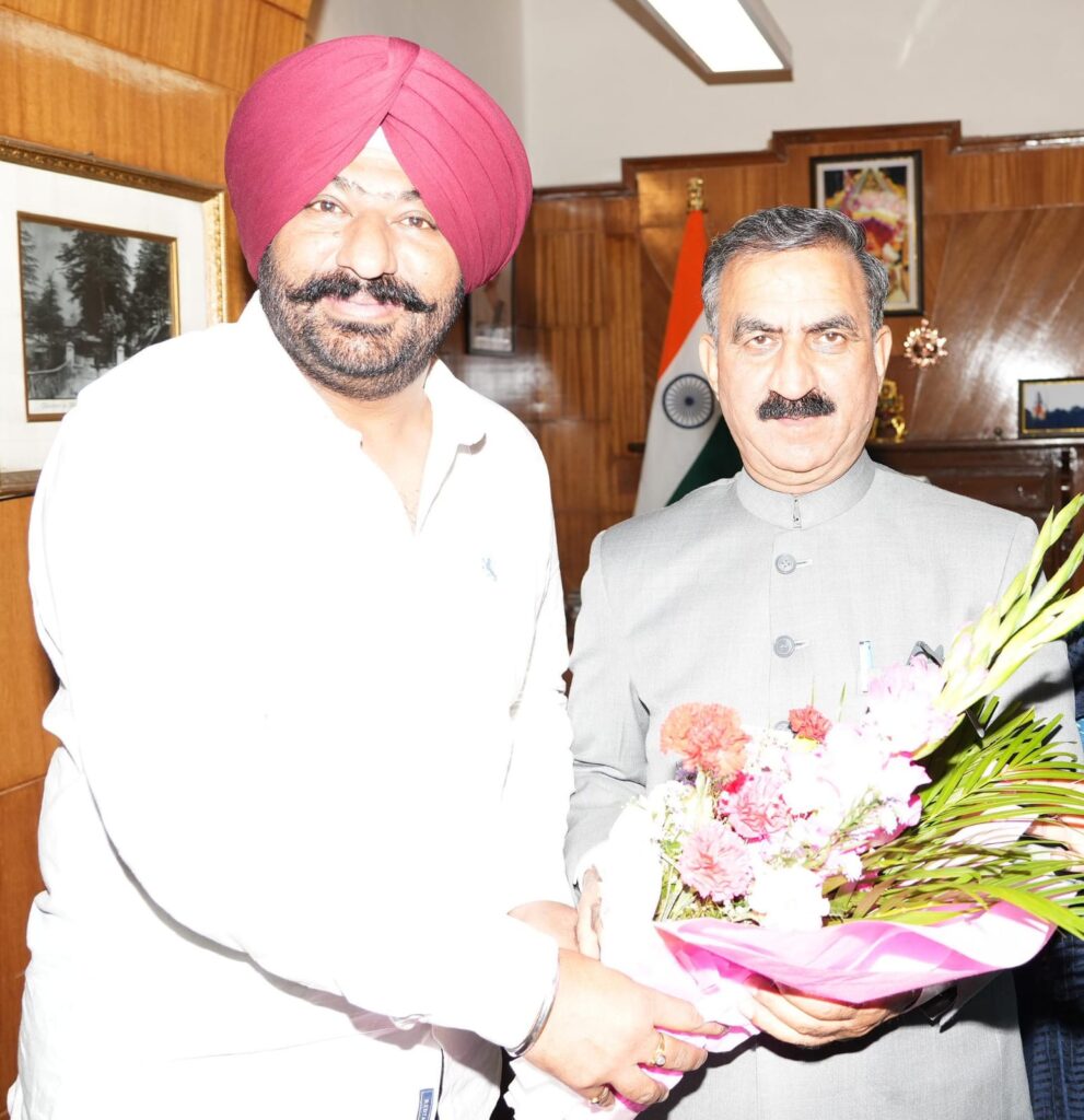नवनिर्वाचित विधायक हरदीप सिंह बावा ने सीएम सुक्खू से की भेंट