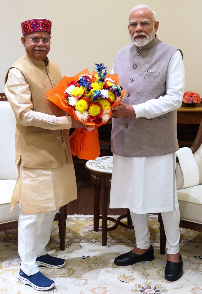 हिमाचल के राज्यपाल ने प्रधानमंत्री से की भेंट