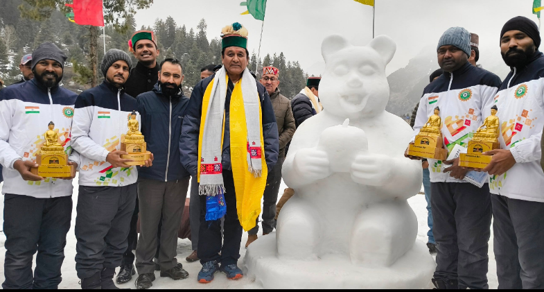 किन्नौर के रकच्छम में आयोजित किया गया “हिम मूर्तिकला” प्रशिक्षण शिविर